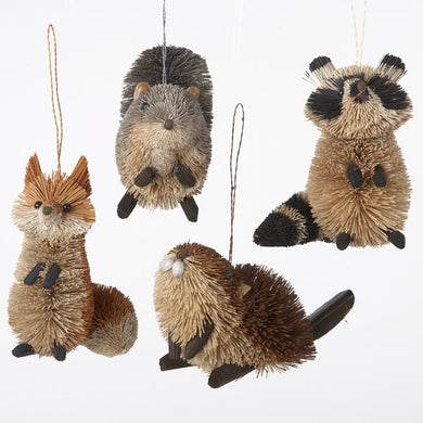 Kurt Adler Buri Woodland Animal Ornaments, 4 Assorted, S0706