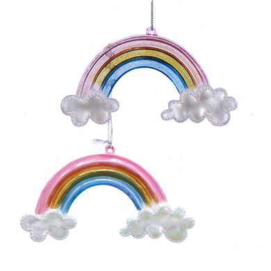 Kurt Adler Acrylic Pastel Rainbow Ornament, Set of 2, T2520