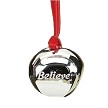 1.5" Northpole Express Believe Silver Metal Jingle Bell Christmas Ornament - Polar Express