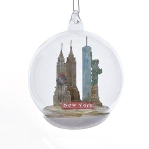 New York City Landmark Glass Ball Ornament, C8948NY