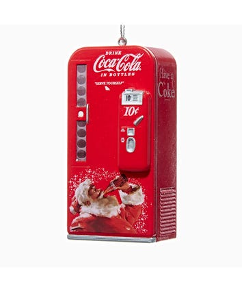 Coca-Cola® Vintage Vending Machine With Santa Ornament