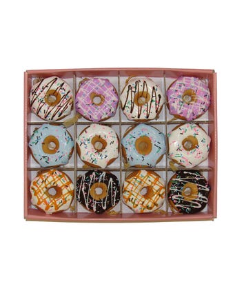 Foam Donut Ornaments, 12-Piece Box Set, D2987