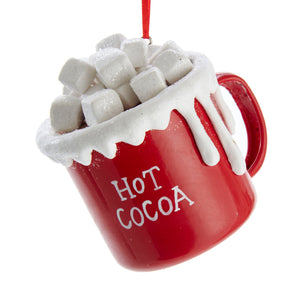 Hot Cocoa Cup With Marshmallows Ornament