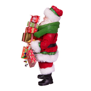 11.5" Fabriche™ Traditional Santa With Gifts