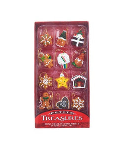 Miniature Gingerbread Ornaments, 12-Piece Box Set