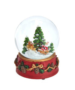 100MM Musical Santa Snow Globe, J3264