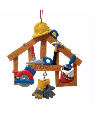 Construction Tools Hanging Ornament For Personalization, J8381
