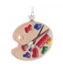 Noble Gems Painting Palette Glass Ornament, NB1024