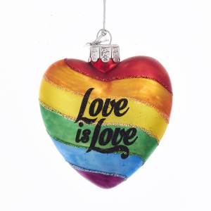 Love is Love Rainbow Heart Ornament