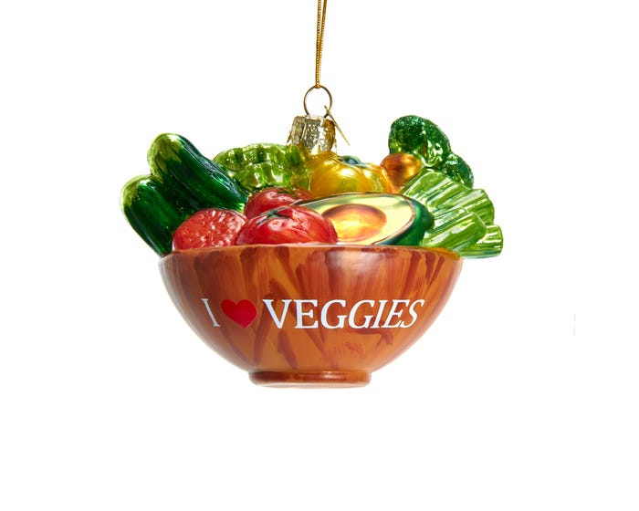 Noble Gems™ Glass Vegetable Bowl Ornament