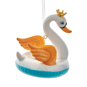 Swan WITH Crown Pool Float Ornament
