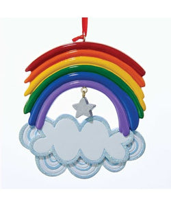 Rainbow Ornament For Personalization, W8292