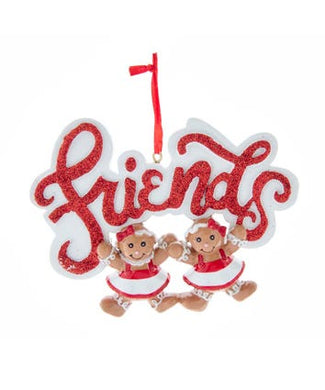 Gingerbread Girl 2 Friends Ornament For Personalization, W8494